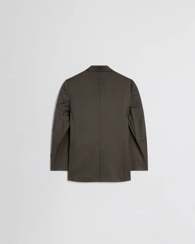 Brown Khaki Neapolitan Wool Jacket With Mohair Gabardine 2