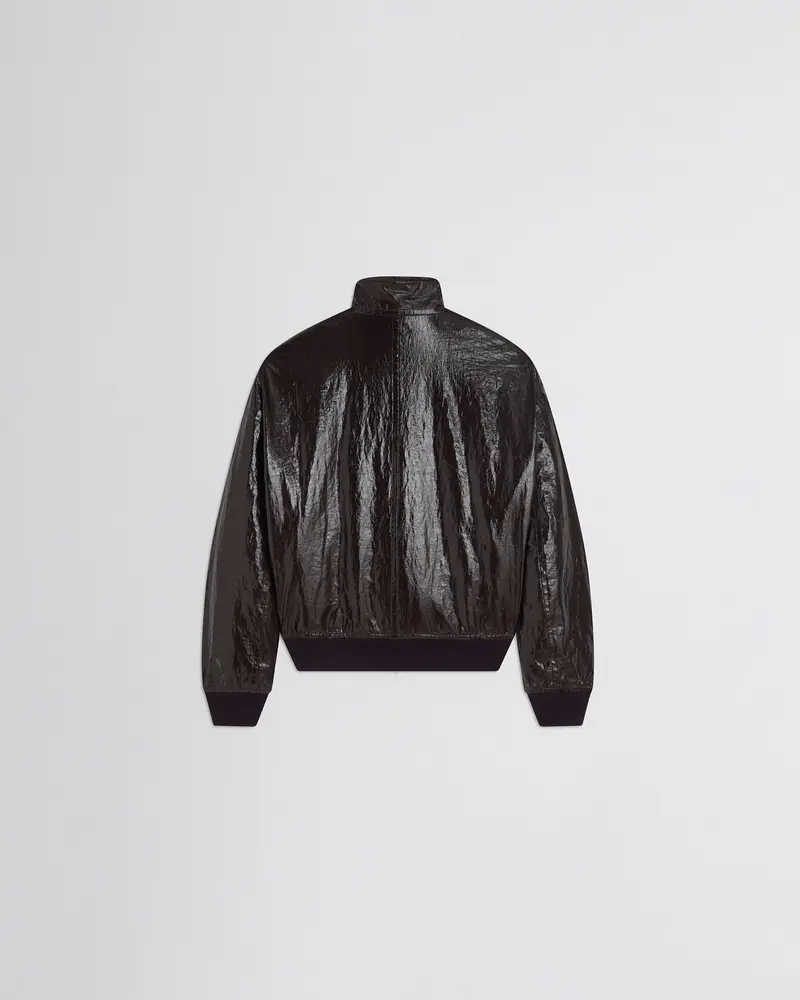 Burgundy Linen-Canvas Golf Jacket With Quilted Lining 2
