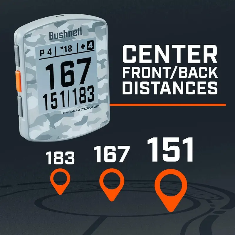 Bushnell Phantom 2 GPS Golf Rangefinder – Compact Unit with Preloaded Course Maps