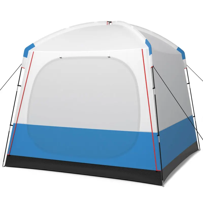 Cabin-Style 3–5 Person Camping Tent with Double-Layer Mesh Front Door for Ventilation