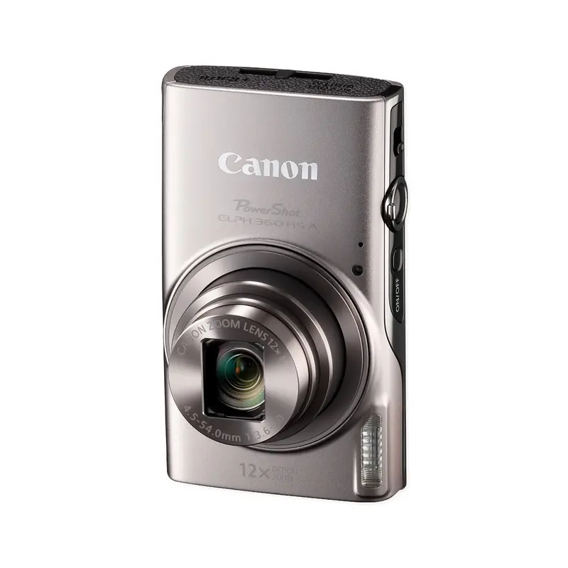 Canon PowerShot ELPH 360 HS Silver Compact Camera – 20.2MP with Smart Auto