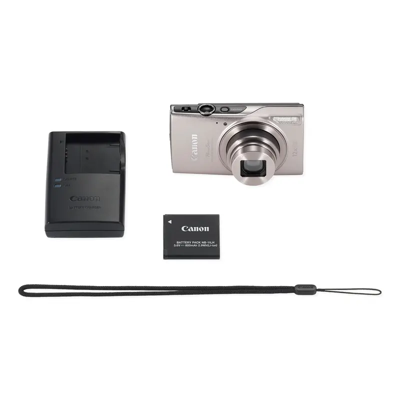 Canon PowerShot ELPH 360 HS Silver Compact Camera – 20.2MP with Smart Auto