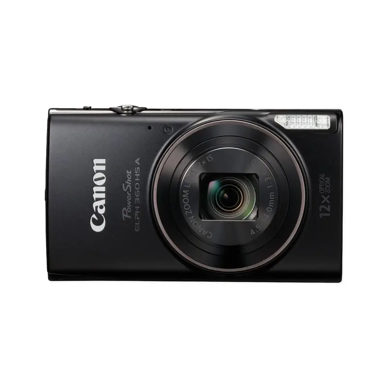 Canon PowerShot ELPH 360HS – Sleek Black Compact Digital Camera