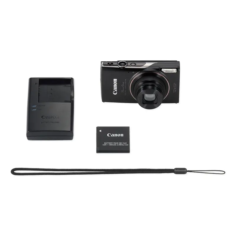 Canon PowerShot ELPH 360HS – Sleek Black Compact Digital Camera