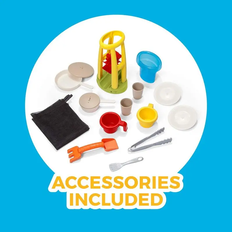 Canopy-Style Outdoor Play Patio – All-in-One Setup with Built-in Pretend Kitchen Area