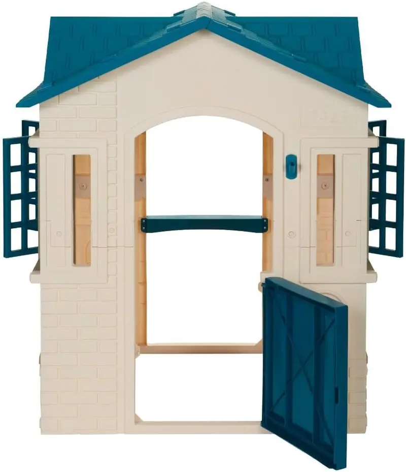 Cape Cottage Premium Blue Playhouse – Spacious Outdoor Play Structure for Kids