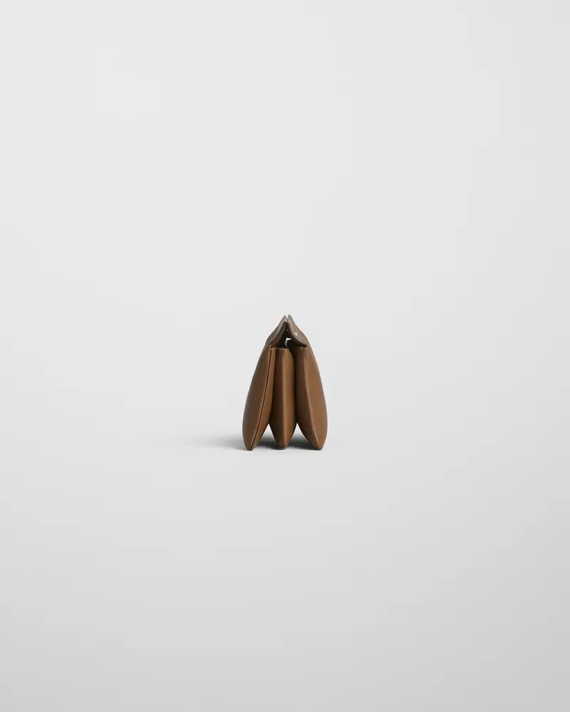 Caramel Nappa Trifold Clutch Bag