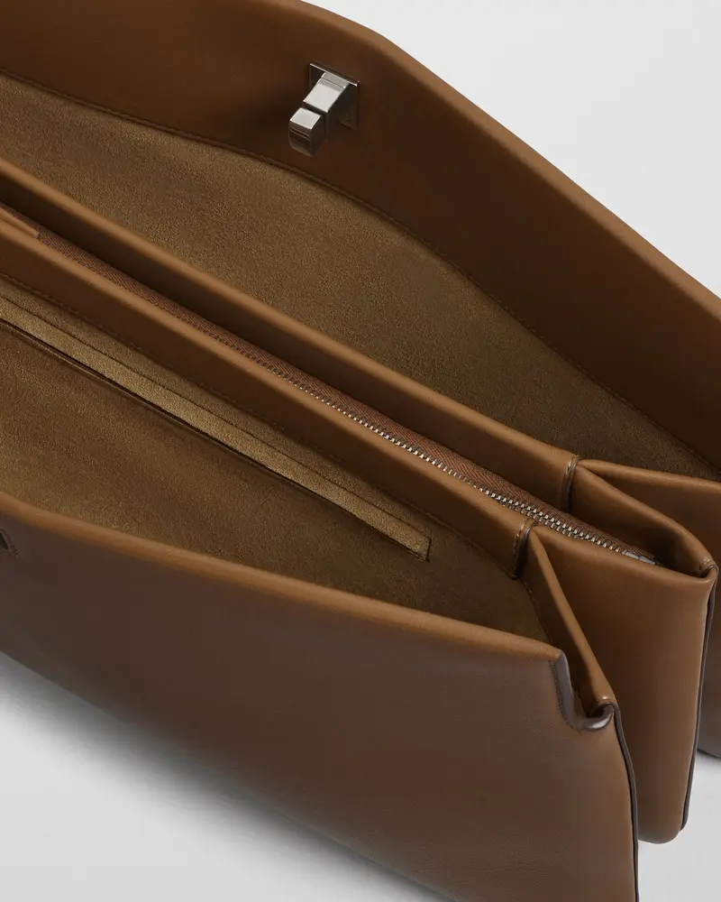 Caramel Nappa Trifold Clutch Bag