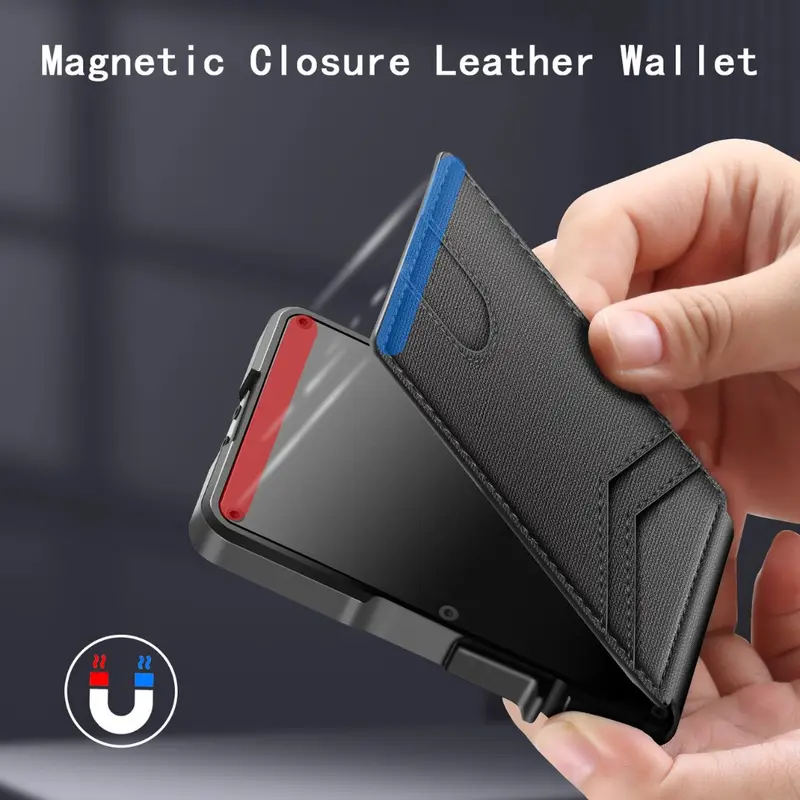 Carbon Fiber RFID-Blocking Tactical Wallet – Slim Denim-Style Design with Quick-Access Card Slots & Advanced Identity Protection
