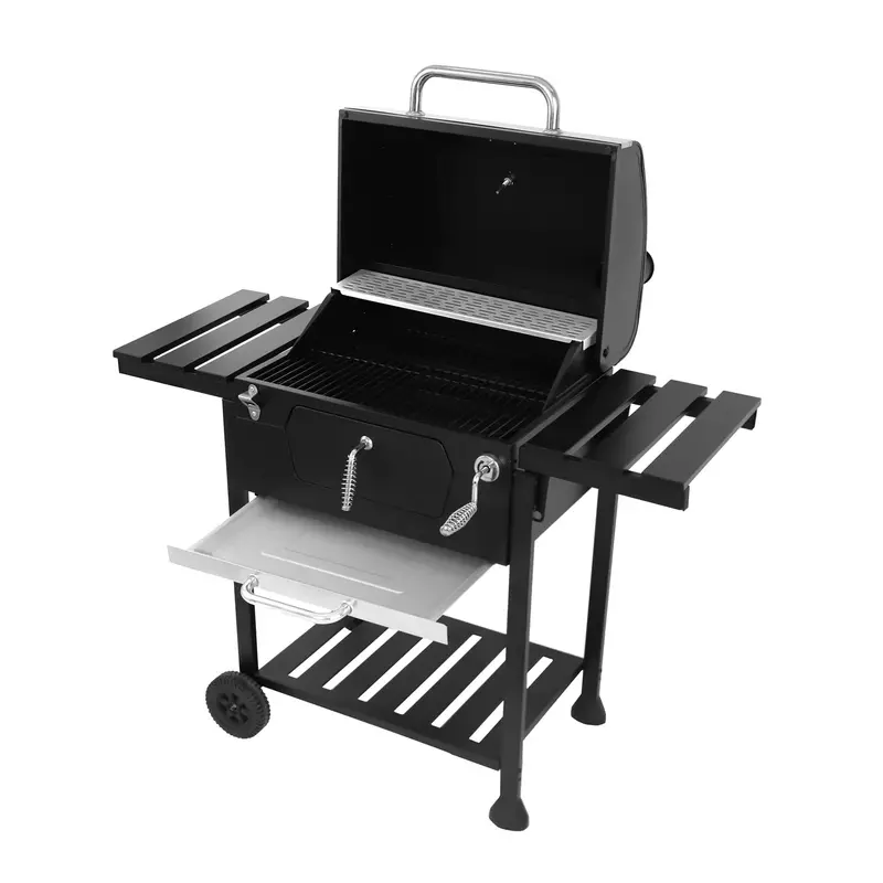 CD1824E 24-Inch Charcoal Grill with Adjustable Air Vents and Removable Ash Pan
