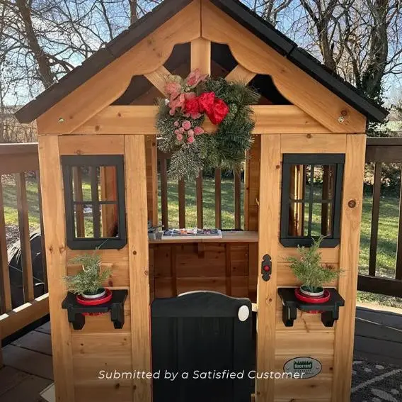 Cedar Backyard Playhouse with Integrated Kitchen – Indoor/Outdoor Kids' Play Center