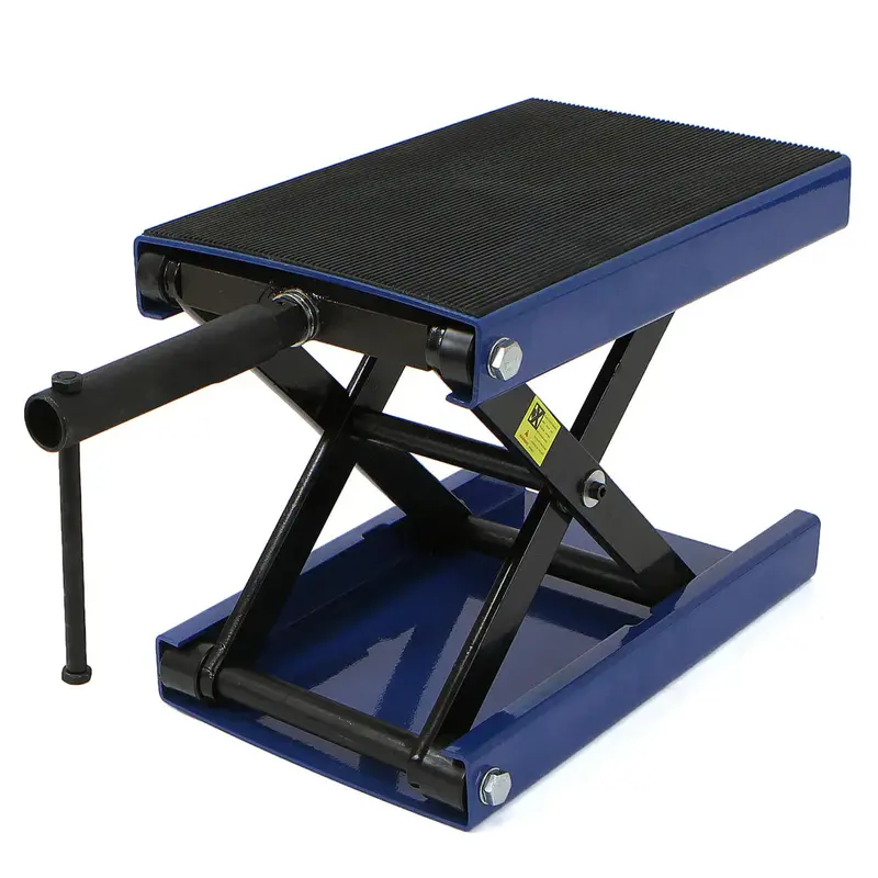 Center-Scissor Motorcycle Lift Jack – Heavy-Duty 1,100-Lb Capacity with Stable Dolly Base