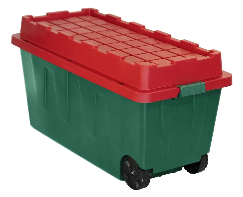 CenTrex 64-Gallon Green Holiday Tote with Snap-Lock Lid