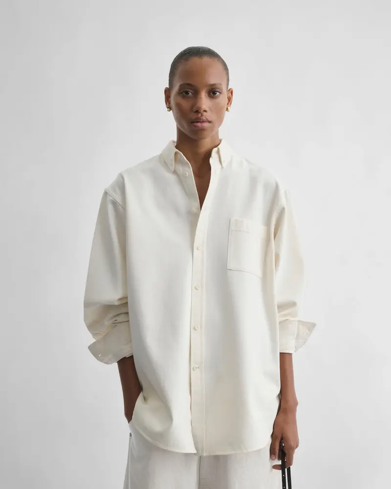 Chalk Denim Button-Down Shirt
