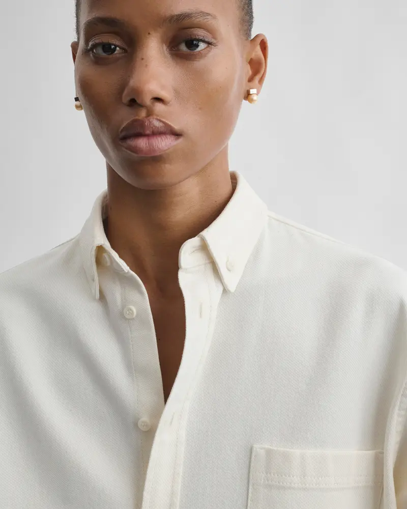 Chalk Denim Button-Down Shirt