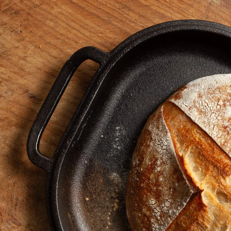 Challenger Cast Iron Loaf Pan – Oven-Safe Bread Baking Dish for Uniform Heat Transfer