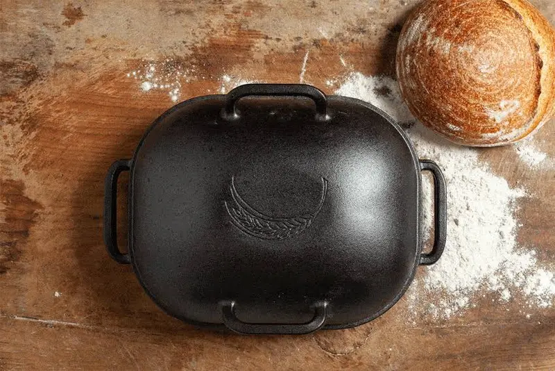 Challenger Cast Iron Loaf Pan – Oven-Safe Bread Baking Dish for Uniform Heat Transfer
