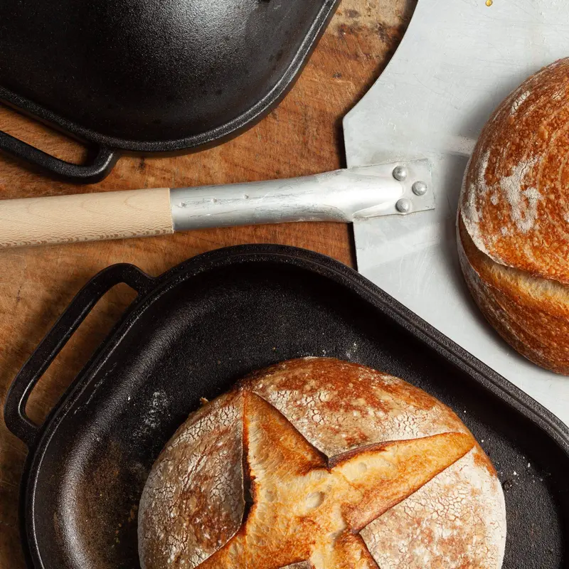 Challenger Cast Iron Loaf Pan – Oven-Safe Bread Baking Dish for Uniform Heat Transfer
