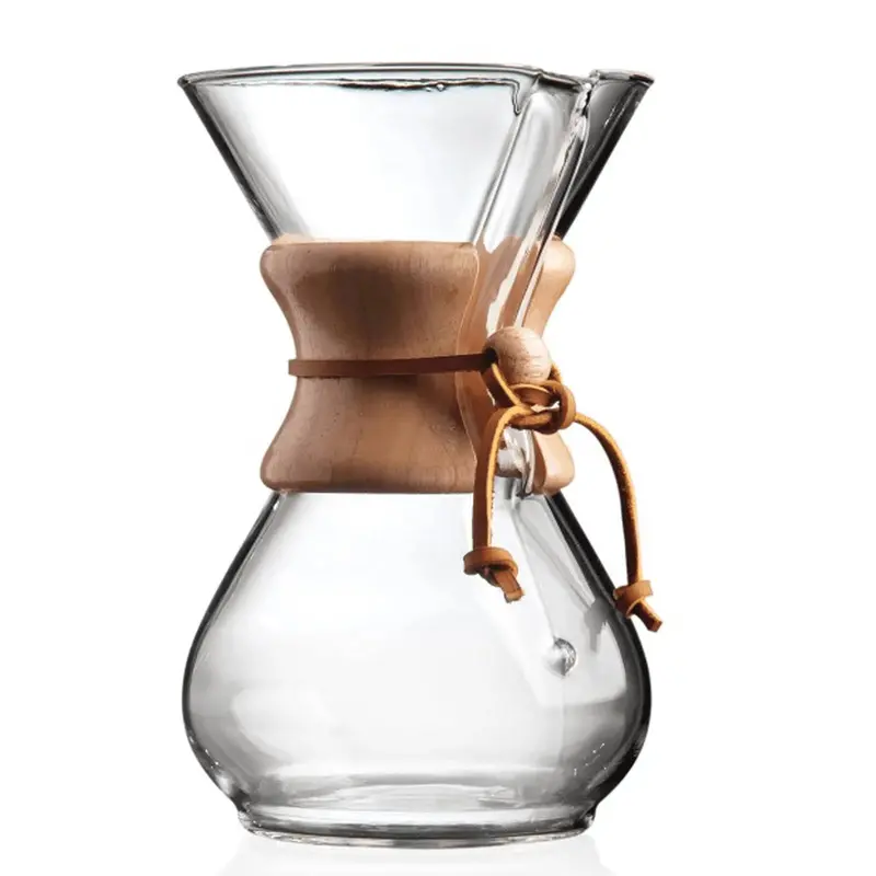 Chemex Classic 6-Cup Wood-Handled Pour-Over Coffee Maker – Timeless Glass Brewer