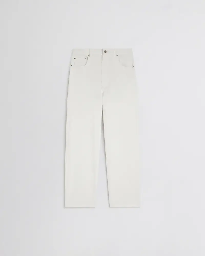 Chewing Gum Cotton Drop-Cut Wide-Leg Jeans