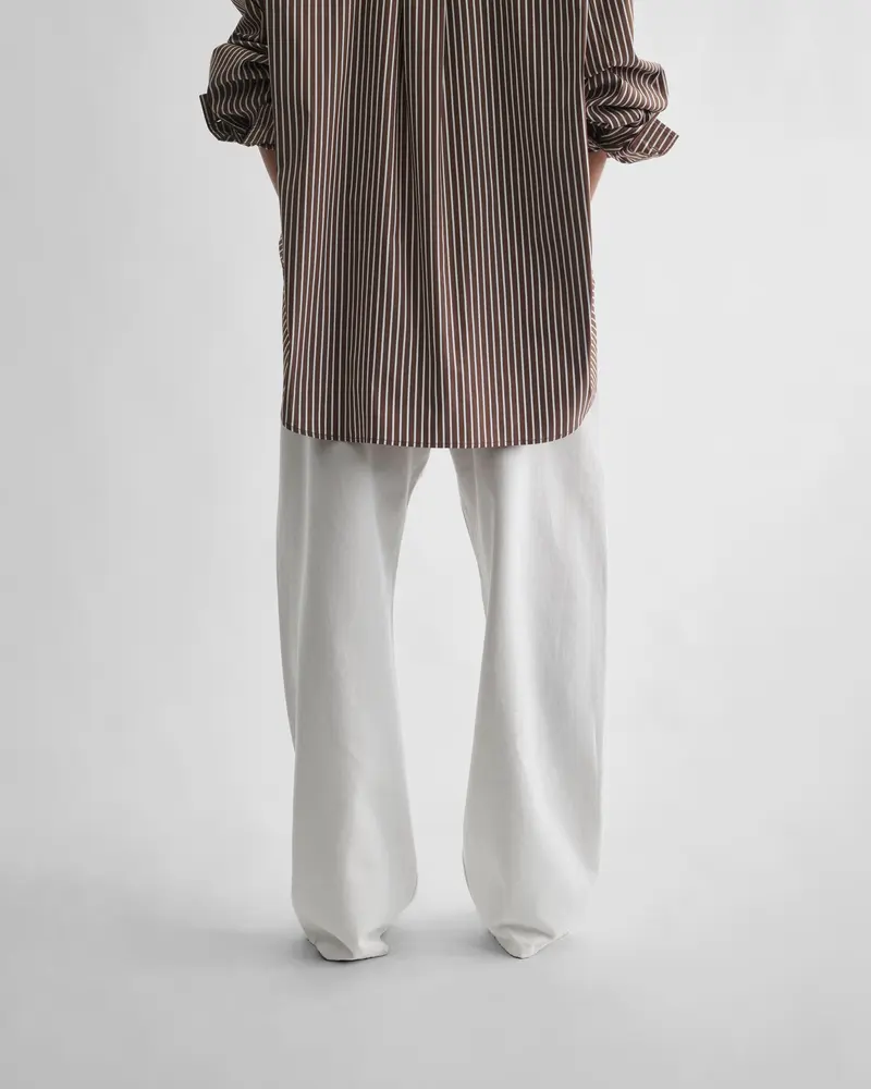 Chewing Gum Cotton Drop-Cut Wide-Leg Jeans