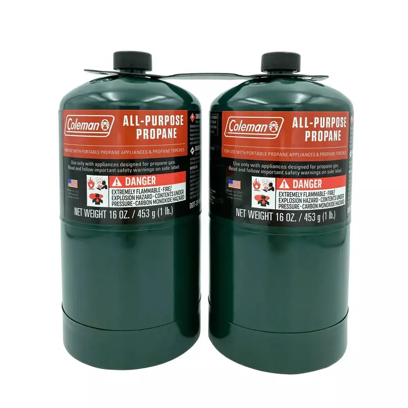 Coleman 16-Ounce Propane Canisters — 2-Pack for Portable Grills, Heaters, and Outdoor Camping Equipment
