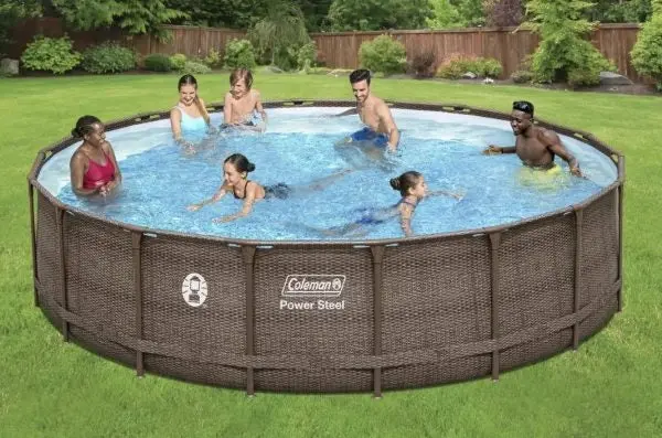 Coleman Power Steel 18-Foot by 48-Inch Above-Ground Pool Kit – Quick-Assembly Backyard Swimming Solution