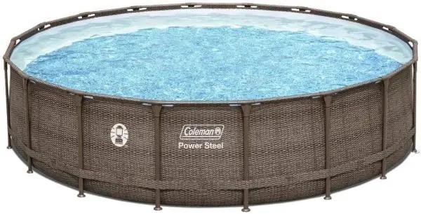 Coleman Power Steel Above-Ground Pool – 18 ft x 48 in Round Kit with Rapid Assembly