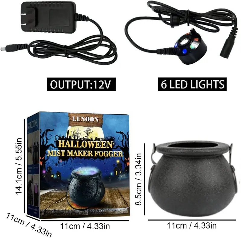 Color-Shifting LED Smoke Machine for Halloween Atmosphere