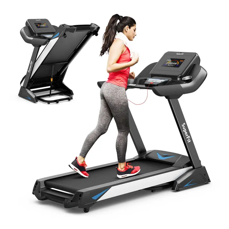 Commercial Folding Treadmill – 4.75 HP Heavy-Duty Unit Featuring 15% Incline, 20 Programs & Seamless App Sync