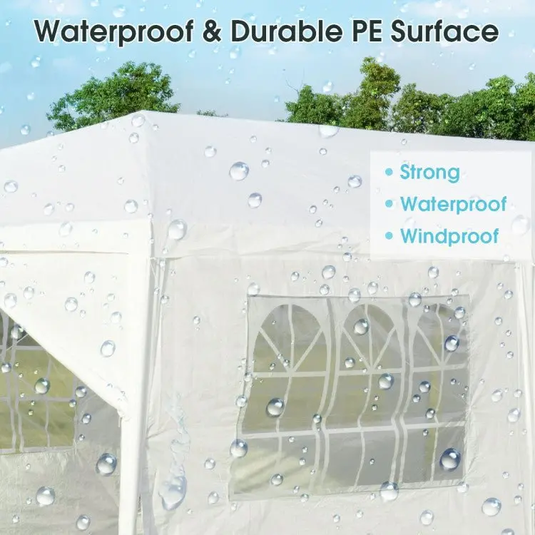 Commercial-Grade 10' x 30' Pop-Up Canopy Tent with 8 Zippered Sidewalls
