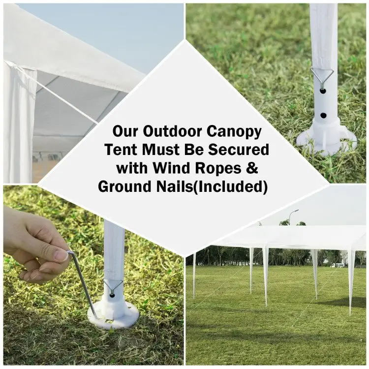 Commercial-Grade 10' x 30' Pop-Up Canopy Tent with 8 Zippered Sidewalls