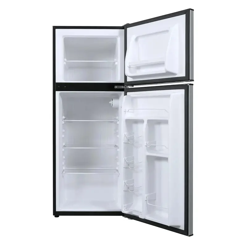 Compact 4.6 Cu Ft Stainless Steel Mini Refrigerator with Integrated Freezer