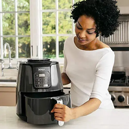 Compact 4-Quart Air Fryer – Ninja AF101 Countertop Cooker in Black/Gray