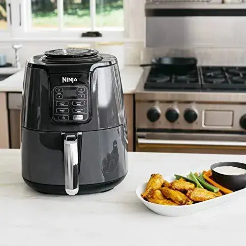 Compact 4-Quart Air Fryer – Ninja AF101 Countertop Cooker in Black/Gray