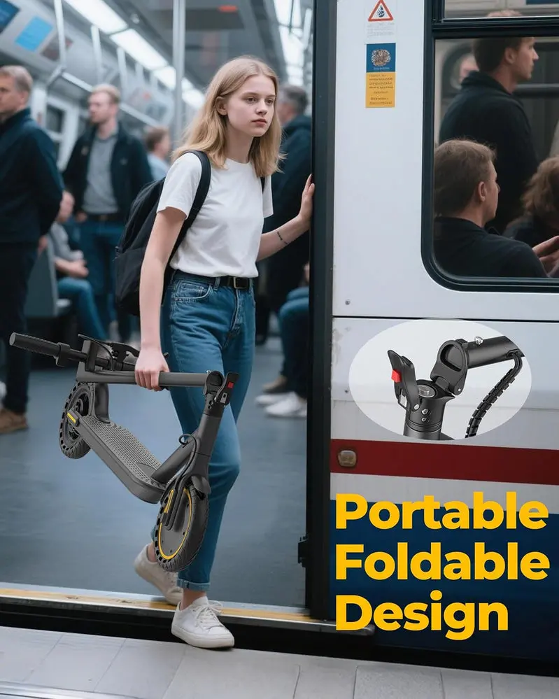 Compact Dual-Power Electric Scooter – 350W/500W Hub Motor, 22 MPH Max Speed, Lightweight Urban Commuter