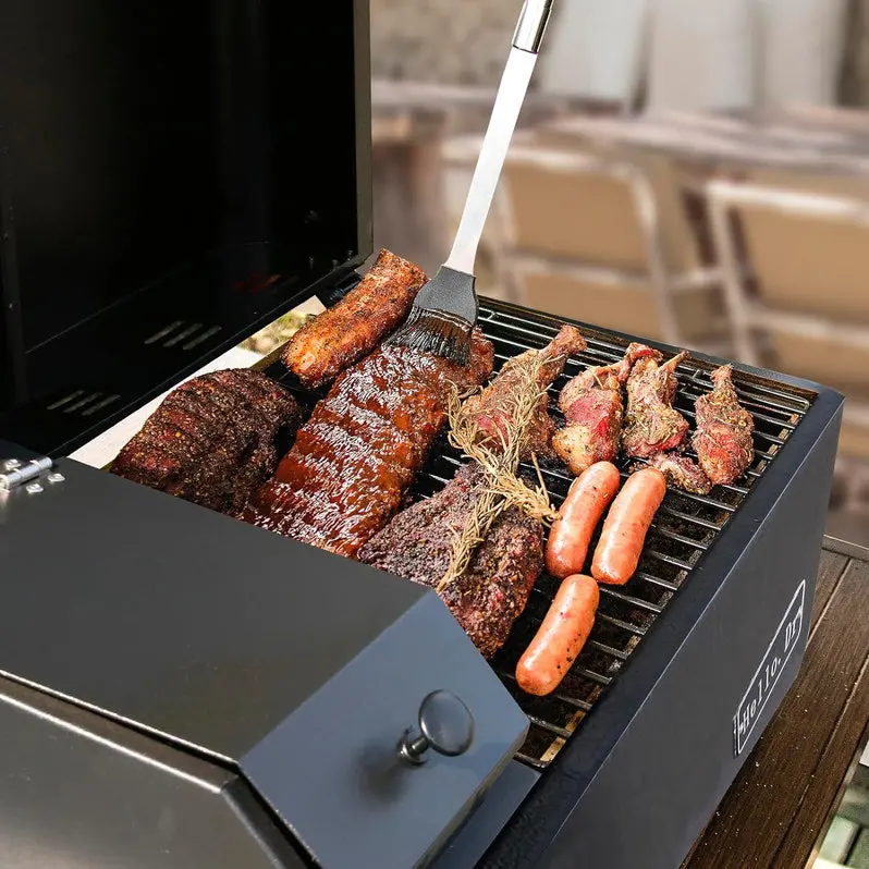 Compact Electric Pellet Grill & Smoker – 8-in-1 Portable BBQ for RVs, Camping, and Tailgates | Precision Temperature Control with Steam-Assisted Cooking