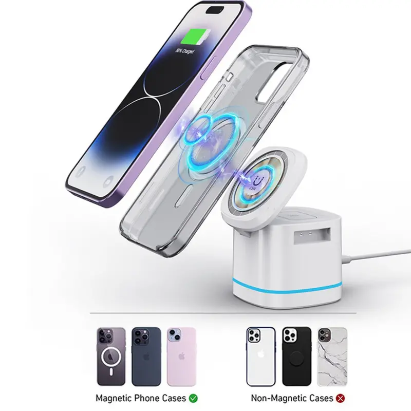 Compact Foldable 3-in-1 MagSafe Wireless Charger