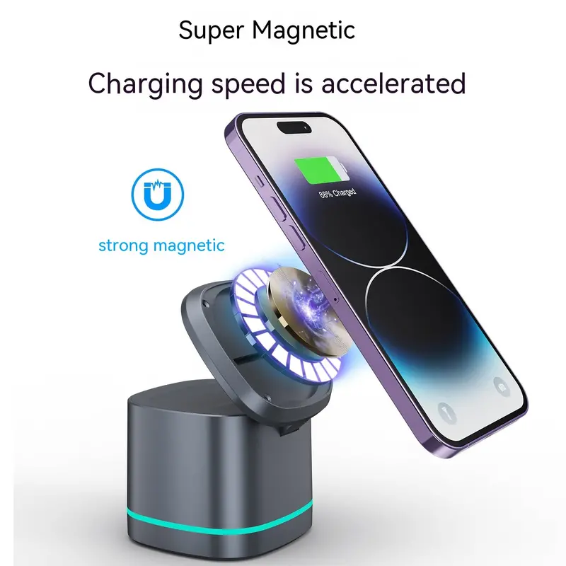 Compact Foldable 3-in-1 MagSafe Wireless Charger