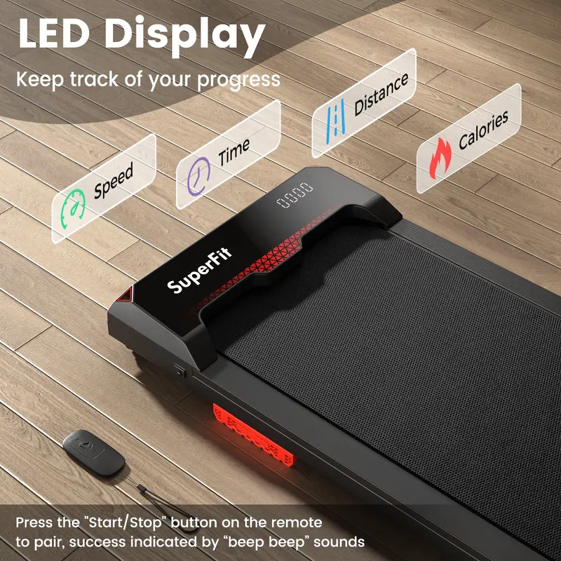 Compact Under-Desk Walking Pad – 2.5HP Quiet Treadmill, 340 lb Capacity