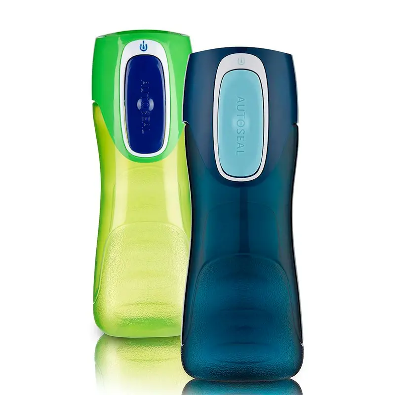 Contigo Kids' Autoseal Trekker Water Bottle – 14 oz BPA-Free, Leak-Proof Design (2-Pack in Granny Smith & Nautical Colors)