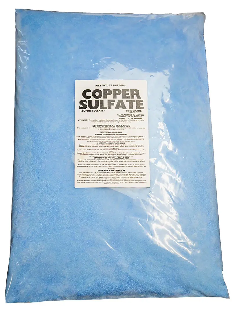 Copper(II) Sulfate Pentahydrate Crystals – 25 lb Bag, Industrial Purity Grade