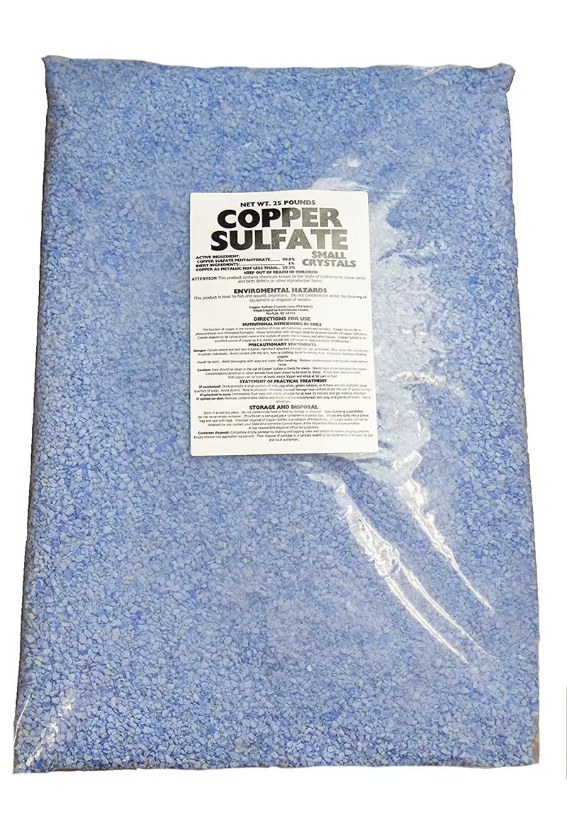 Copper(II) Sulfate Pentahydrate Crystals – 25 lb Bag, Industrial Purity Grade
