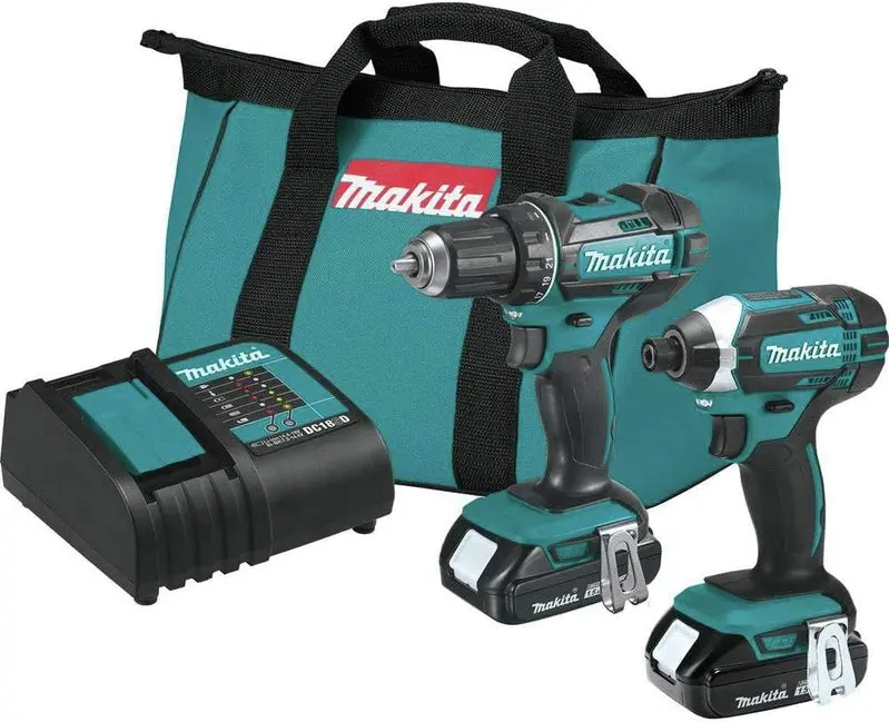 Cordless 2-Piece Power Tool Combo Kit with 1.5Ah Lithium-Ion Batteries