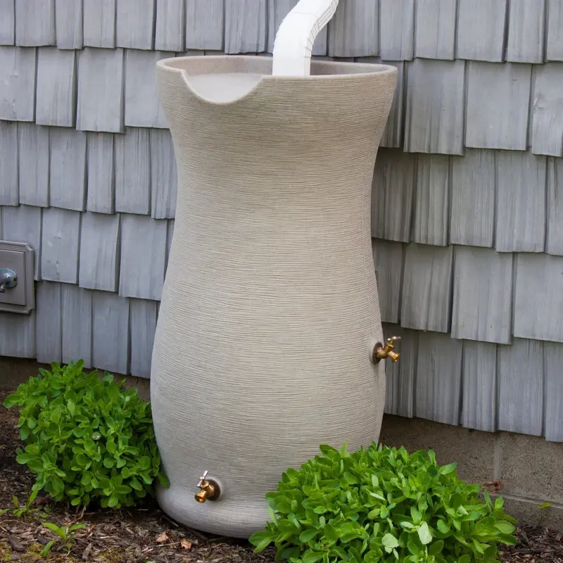 Corsican Rainwater Harvesting Barrel – 50-Gallon Eco-Friendly Collection System