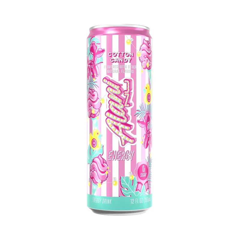 Cotton Candy Energy Drink – Sweet, Vibrant Taste, 12 fl oz Cans, 24-Unit Pack