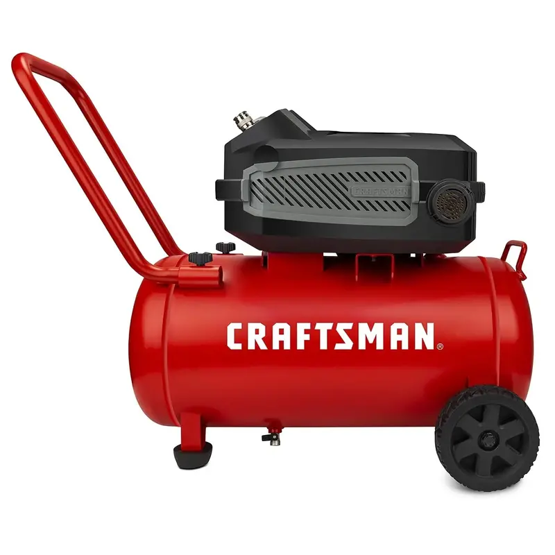 CRAFTSMAN CMXECXA0201041 10-Gallon Oil-Free Air Compressor – 1.8 HP, 175 PSI, 4.0 CFM at 90 PSI, Portable Design with Oversized Wheels