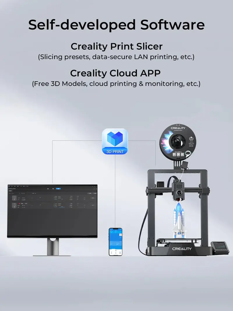 Creality Ender-3 V3 KE 3D Printer – Ultrafast 500 mm/s Printing with Optimized Frame Stability