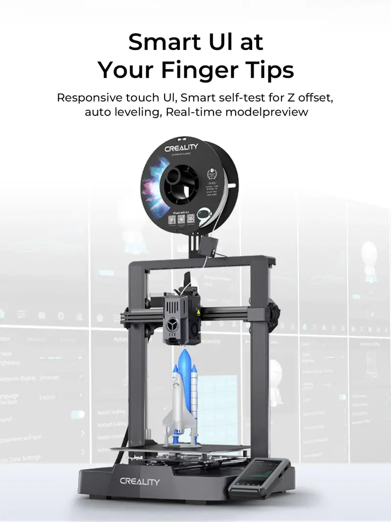 Creality Ender-3 V3 KE 3D Printer – Ultrafast 500 mm/s Printing with Optimized Frame Stability