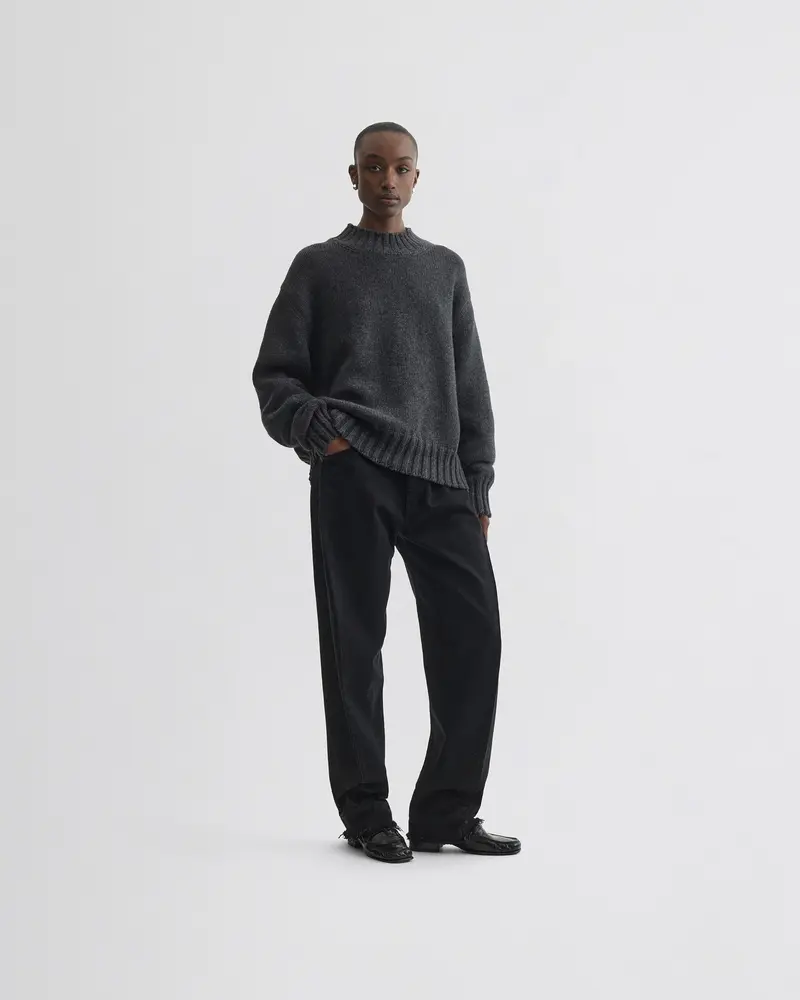 Crewneck Jumper | Grey Cashmere